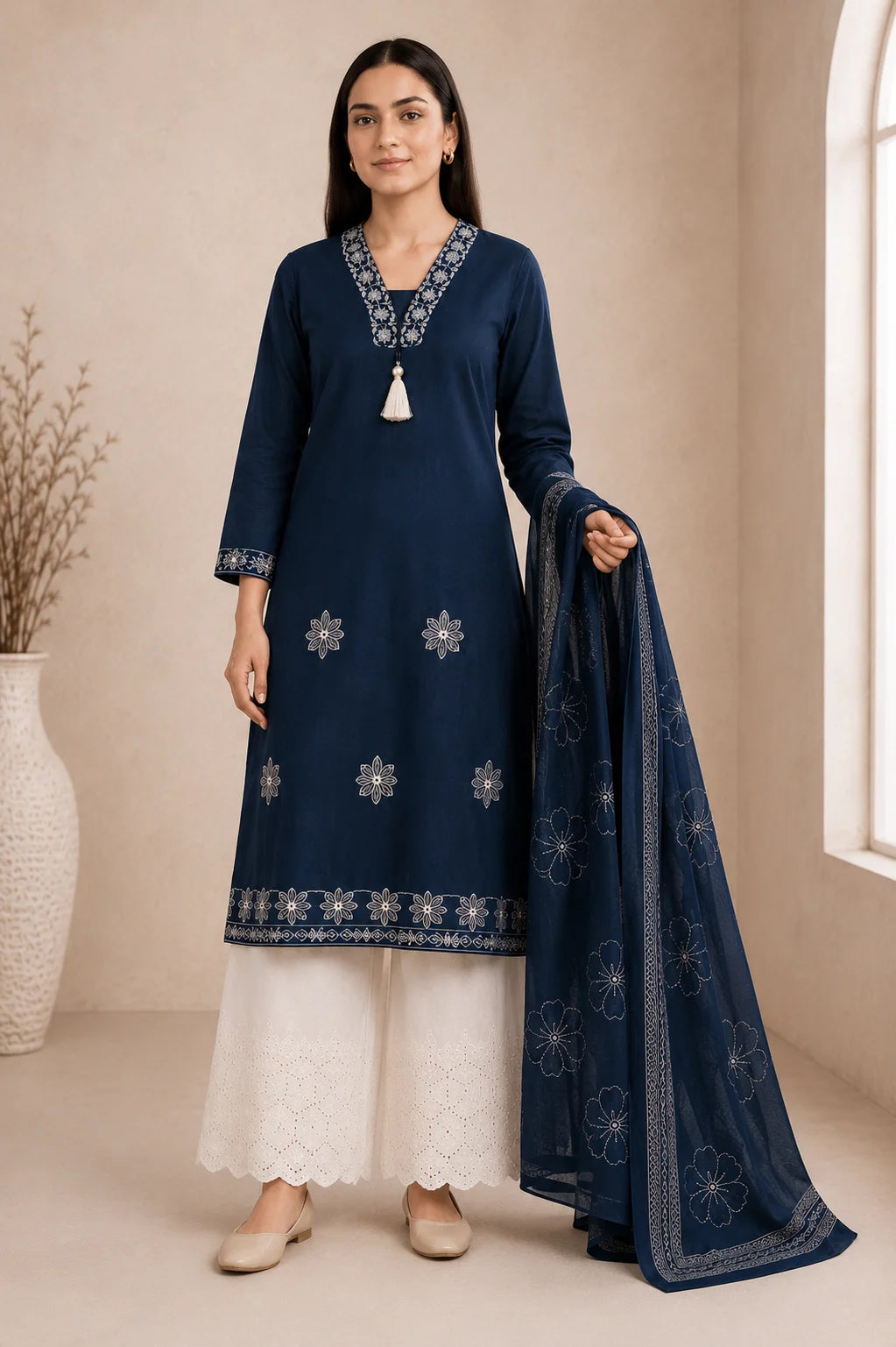 Elegant Embroidered Kurta Set