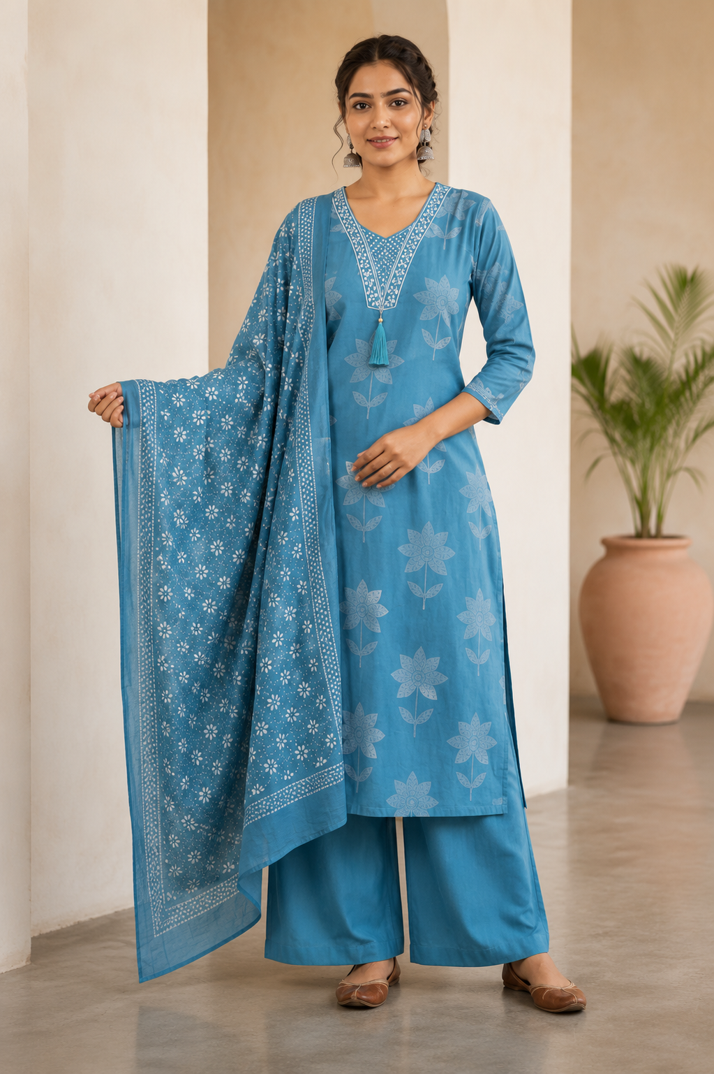 Floral Printed Kurta Set