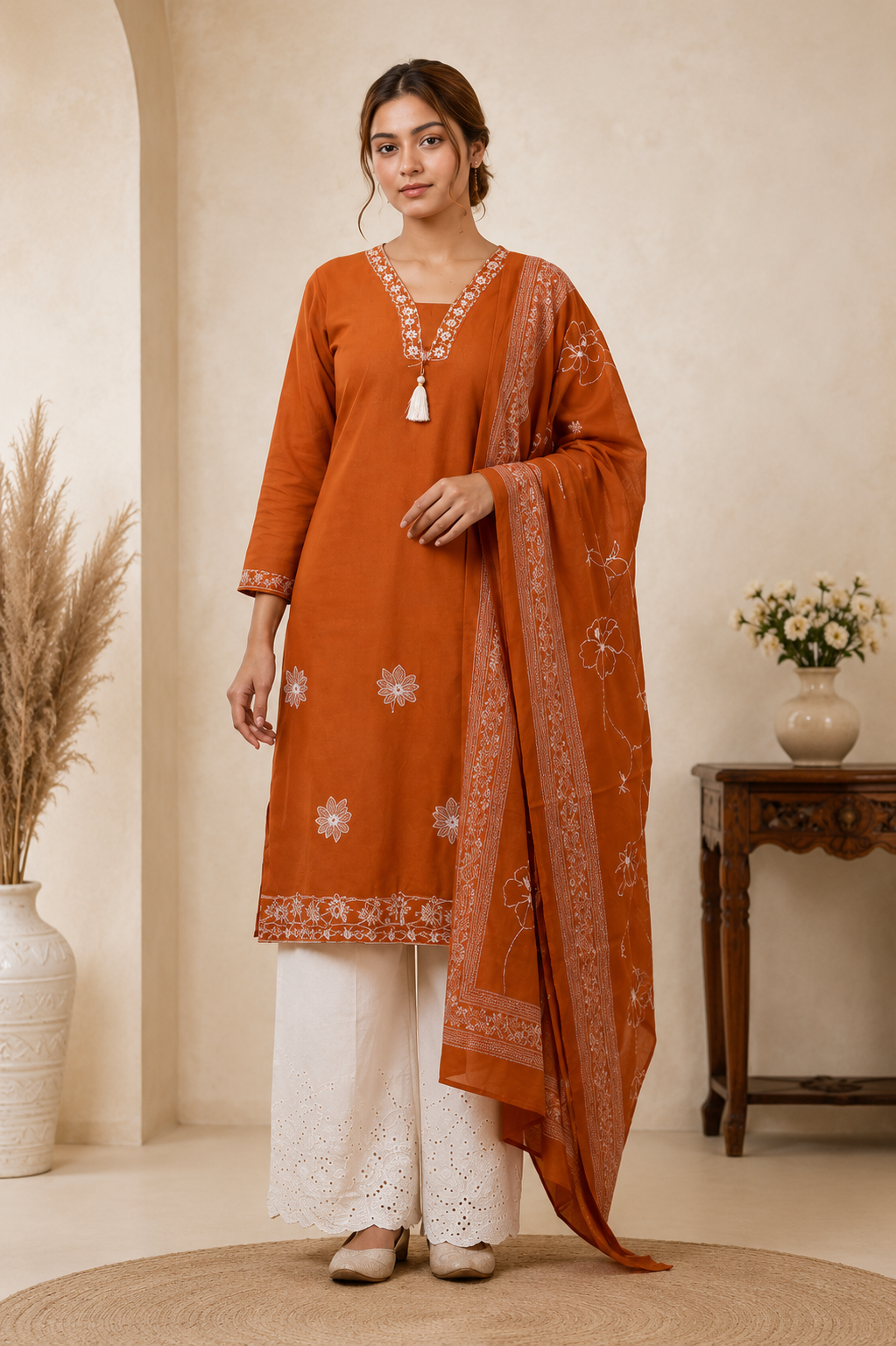 Elegant Embroidered Kurta Set